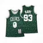 Maglia Boston Celtics Bape No 93 Slap Sticker Mitchell & Ness 1985-86 Verde