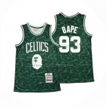 Maglia Boston Celtics Bape No 93 Slap Sticker Mitchell & Ness 1985-86 Verde