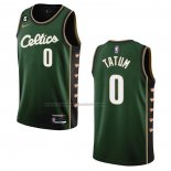 Maglia Boston Celtics Jayson Tatum #0 Citta 2022-23 Verde