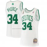 Maglia Boston Celtics Paul Pierce NO 34 Mitchell & Ness 2007-08 Bianco