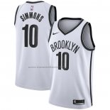 Maglia Brooklyn Nets Ben Simmons #10 Association 2020 Bianco