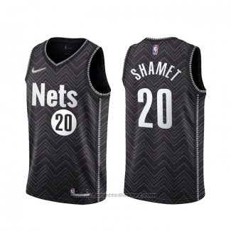 Maglia Brooklyn Nets Landry Shamet #20 Earned 2020-21 Nero