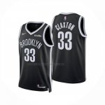 Maglia Brooklyn Nets Nic Claxton No 33 Icon 2025-26 Nero