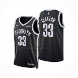 Maglia Brooklyn Nets Nic Claxton No 33 Icon 2025-26 Nero