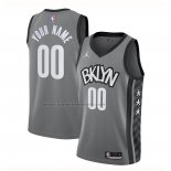 Maglia Brooklyn Nets Personalizzate Statement Grigio