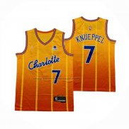 Maglia Charlotte Hornets Kon Knueppel No 7 Citta 2025-26 Arancione
