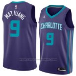 Maglia Charlotte Hornets Mangok Mathiang #9 Statemen 2018 Violat