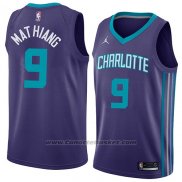 Maglia Charlotte Hornets Mangok Mathiang #9 Statemen 2018 Violat