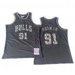 Maglia Chicago Bulls Dennis Rodman #91 Mitchell & Ness 1997-98 Nero1