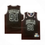 Maglia Chicago Bulls Dennis Rodman #91 Throwback Nero