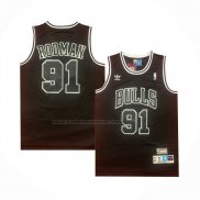 Maglia Chicago Bulls Dennis Rodman #91 Throwback Nero