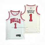 Maglia Chicago Bulls Derrick Rose NO 1 Association 2021 Bianco