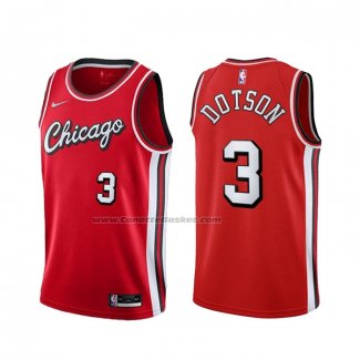 Maglia Chicago Bulls Devon Dotson NO 3 Citta 2021-22 Rosso