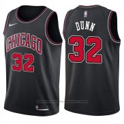 Maglia Chicago Bulls Kris Dunn #32 Statement 2017-18 Nero