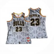 Maglia Chicago Bulls Michael Jordan No 23 Mitchell & Ness 1997-98 Bianco