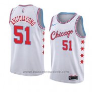 Maglia Chicago Bulls Ryan Arcidiacono #51 Citta 2018 Bianco Rosso