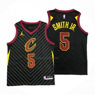 Maglia Cleveland Cavaliers Dennis Smith Jr. NO 5 Statement 2020-21 Nero