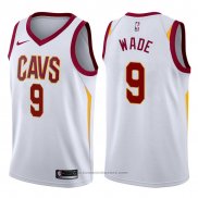 Maglia Cleveland Cavaliers Dwyane Wade #9 2017-18 Bianco