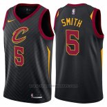 Maglia Cleveland Cavaliers J.r. Smith #5 Statement 2017-18 Nero