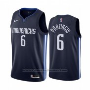 Maglia Dallas Mavericks Kristaps Porzingis #6 Statement 2019-20 Blu