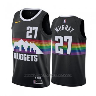 Maglia Denver Nuggets Jamal Murray #27 Citta 2019-20 Nero