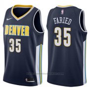 Maglia Denver Nuggets Kenneth Faried #35 Icon 2017-18 Blu