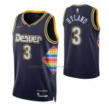 Maglia Denver Nuggets Nah'Shon Hyland NO 3 Citta 2021-22 Blu