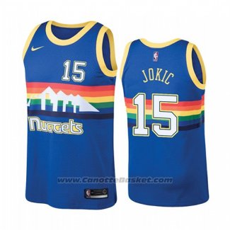 Maglia Denver Nuggets Nikola Jokic #15 Hardwood Classics 2019-20 Blu