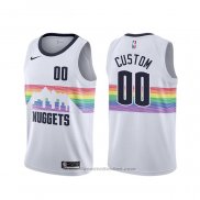 Maglia Denver Nuggets Personalizzate Citta Bianco