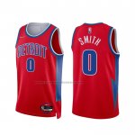Maglia Detroit Pistons Chris Smith NO 0 Citta 2021-22 Rosso
