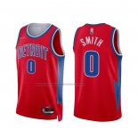 Maglia Detroit Pistons Chris Smith NO 0 Citta 2021-22 Rosso