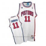 Maglia Detroit Pistons Isiah Thomas #11 Retro Bianco