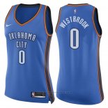 Maglia Donna Oklahoma City Thunder Russell Westbrook #0 Icon 2017-18 Blu