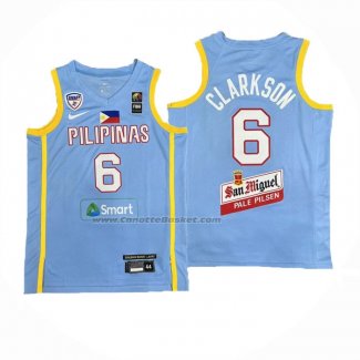 Maglia Filippino Jordan Clarkson #6 Olimpiadi 2024 Blu