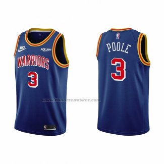 Maglia Golden State Warriors Jordan Poole NO 3 75th Anniversary Blu