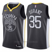 Maglia Golden State Warriors Kevin Durant #35 Statement 2017-18 Nero