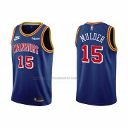 Maglia Golden State Warriors Mychal Mulder NO 15 75th Anniversary Blu