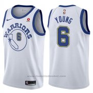 Maglia Golden State Warriors Nick Young #6 Hardwood Classic 2017-18 Bianco