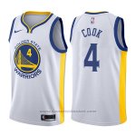 Maglia Golden State Warriors Quinn Cook #4 Association 2017-18 Bianco