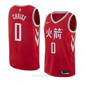 Maglia Houston Rockets Marquese Chriss #0 Citta 2018 Rosso