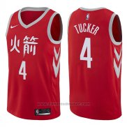 Maglia Houston Rockets P.j. Tucker #17 Icon 2018 Rosso