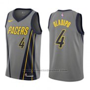 Maglia Indiana Pacers Victor Oladipo #4 Citta 2018 Grigio