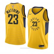 Maglia Indiana Pacers Wesley Matthews #23 Statement 2018 Giallo