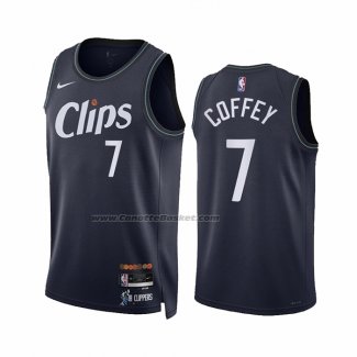 Maglia Los Angeles Clippers Amir Coffey #7 Citta 2023-24 Blu