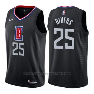 Maglia Los Angeles Clippers Austin Rivers #25 Statement 2019 Nero