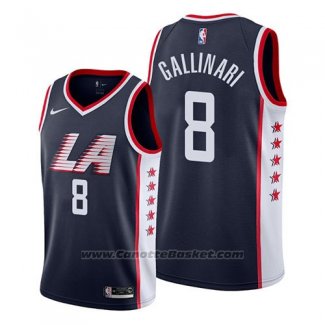 Maglia Los Angeles Clippers Danilo Gallinari #8 Citta 2019 Blu