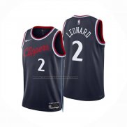 Maglia Los Angeles Clippers Kawhi Leonard No 2 Icon 2024-25 Blu
