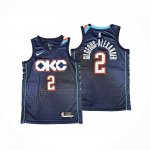 Maglia Los Angeles Clippers Shai Gilgeous-alexander No 2 Citta 2025-26 Blu
