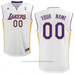 Maglia Los Angeles Lakers Adidas Personalizzate Bianco