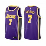 Maglia Los Angeles Lakers Carmelo Anthony NO 7 Statement 2021 Viola